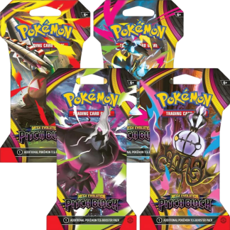 Pitch Black Sleeved Booster Art Set [Set of 4]